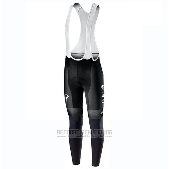 2019 Fahrradbekleidung Ineos Champion Uk Wei Trikot Langarm und Tragerhose - zum Schließen ins Bild klicken